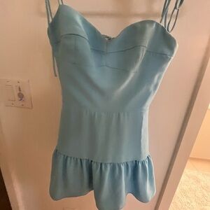 Light Blue Strapless Dress